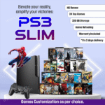 Pre-Owned | Sony PlayStation 3 | PS3 Slim | 320 GB Gaming Console | 24 Best Games Bundle | Warranty Included | Preloaded Console